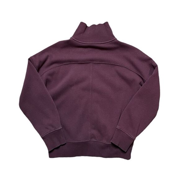 ATHLETA Cozy Karma 1/4 Zip Sweatshirt Burgundy Size XS - Picture 4 of 6